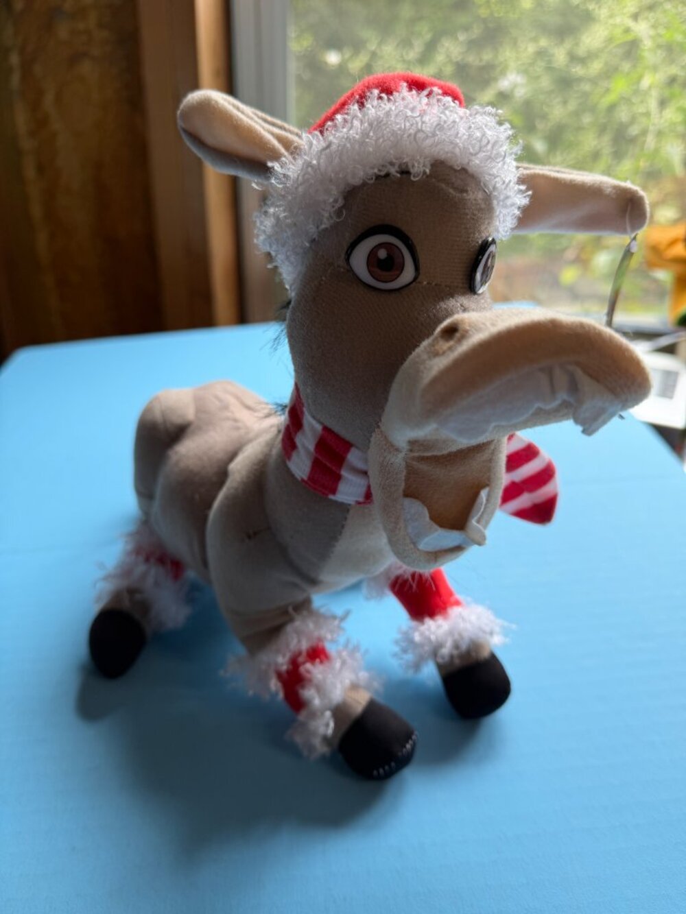 Shrek the Third Donkey Plush in Christmas Outfit Nanco 2007 Stuffed Animal Toy
